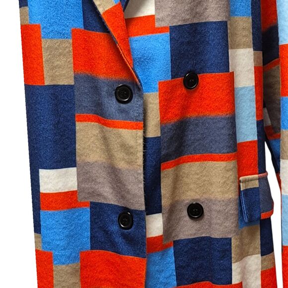 Fashion Multi Colored Trench Style Long Light Weight Coat - Picture 6 of 7
